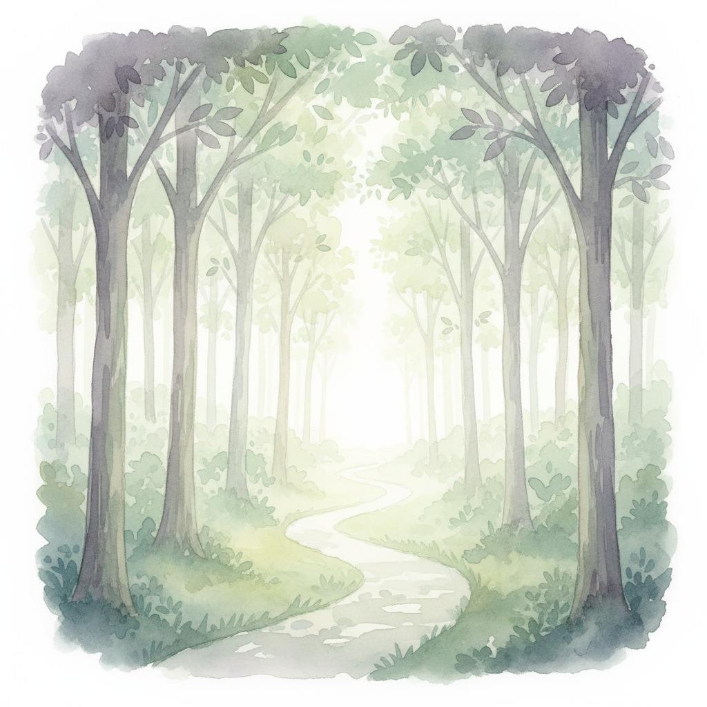 Chemin dans une forêt sombre